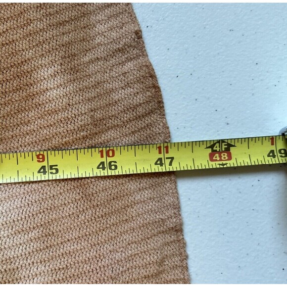 Zara Womens Sz M Embroidered Knit Tie Dye Maxi Dress Beige Boho Cottagecore - Picture 3 of 6